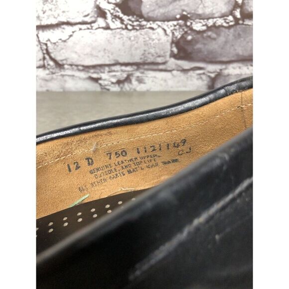 G.H Bass Weejuns Black Leather Handsewn Penny Dress Loafer Shoes Men 12D US/45EU - Picture 8 of 16